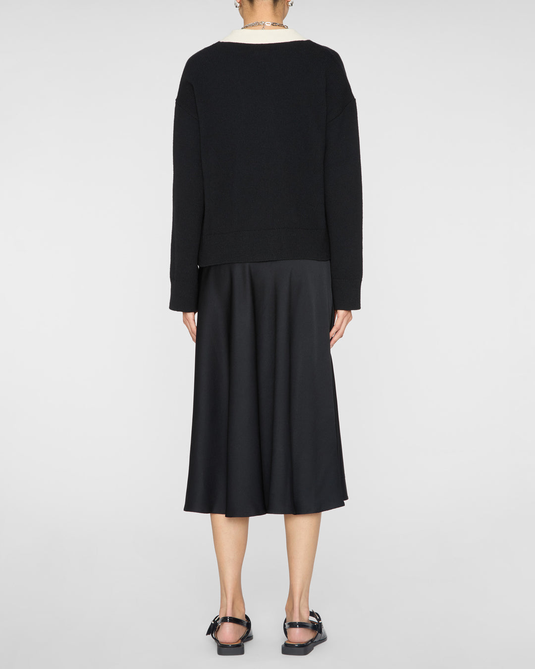 RAILS Geneva Cardigan in Black Ivory