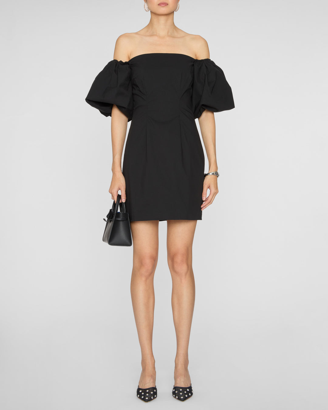 CAROLINE CONSTAS Rebekah Bubble Sleeve Mini Dress