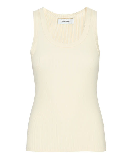 SPRWMN Rib Fitted Scoop Tank