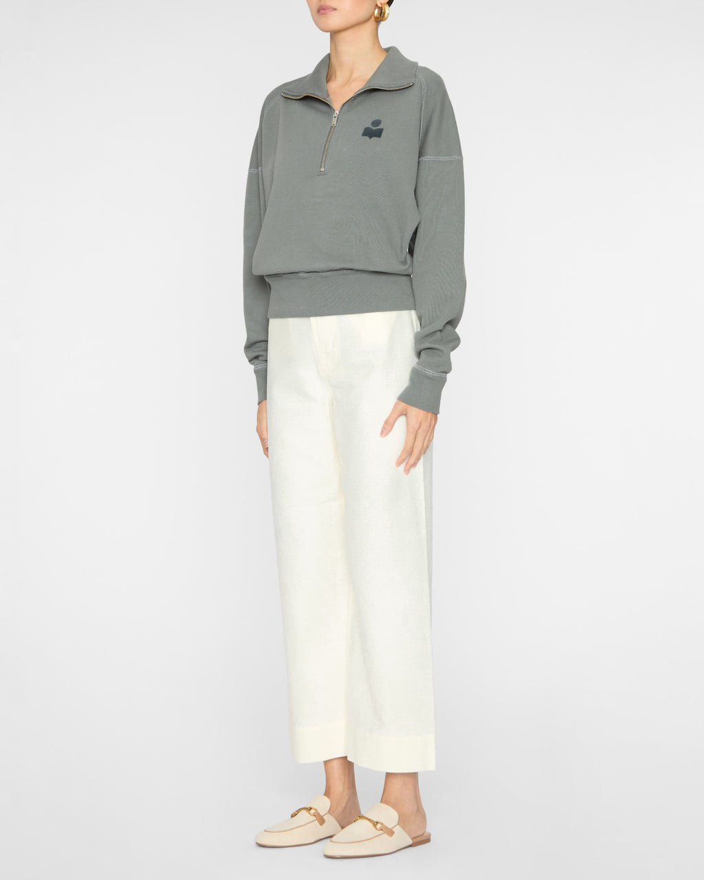 ISABEL MARANT ETOILE Ross Sweatshirt in Slate