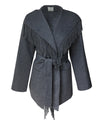 Rowen Fringe Jacket in Grey Melange - 20% Editor's Picks