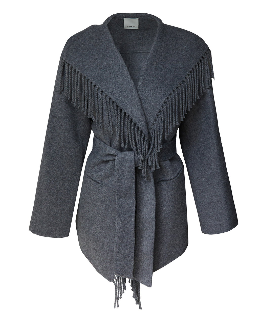 Rowen Fringe Jacket in Grey Melange - 20% Editor's Picks