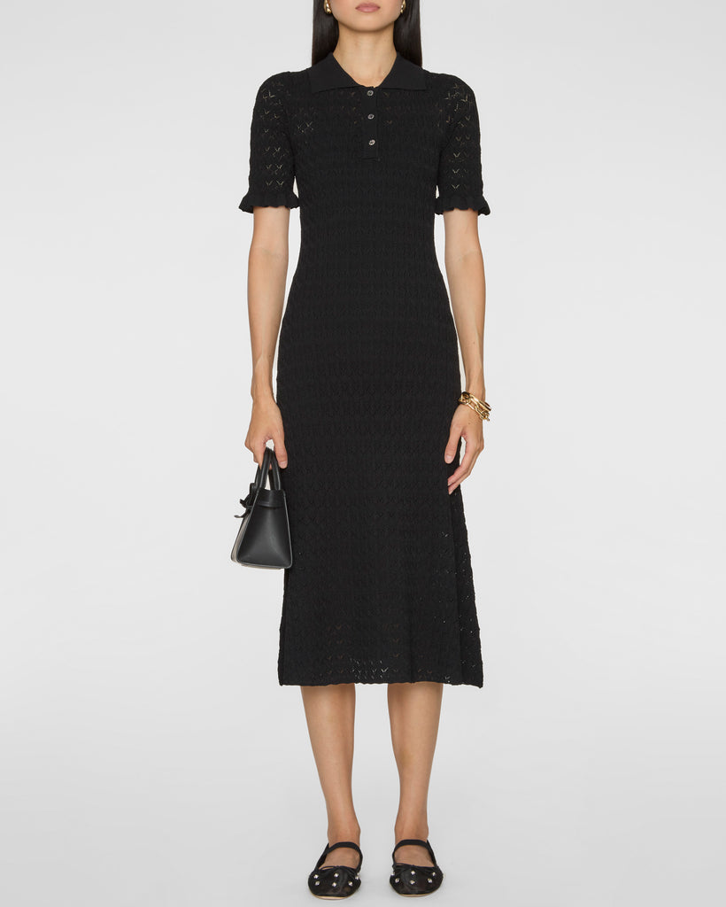 SEA Rue Knit Short Sleeve Midi Dress