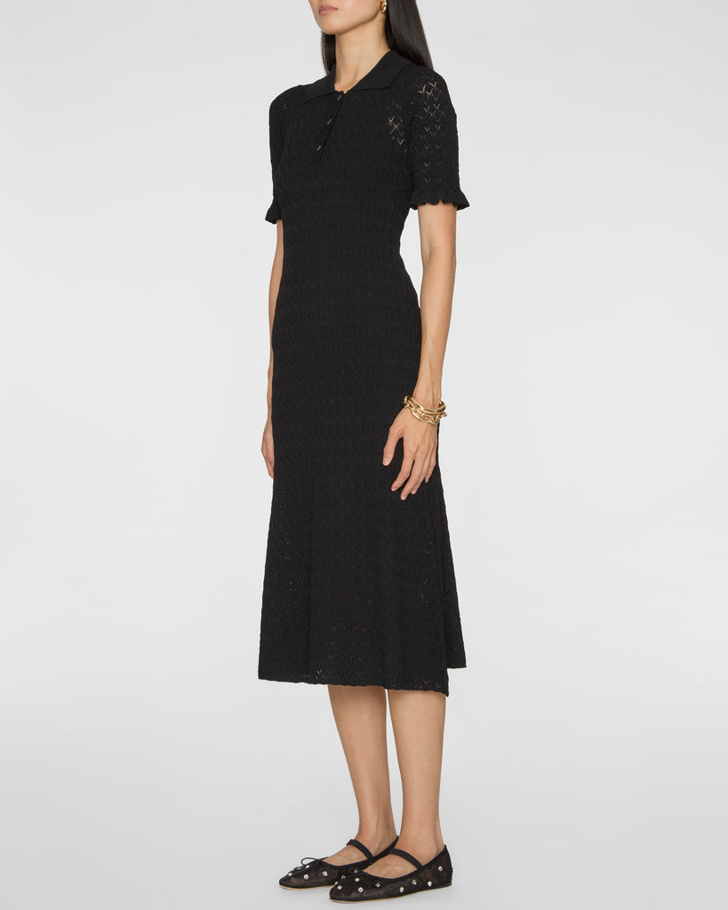 SEA Rue Knit Short Sleeve Midi Dress