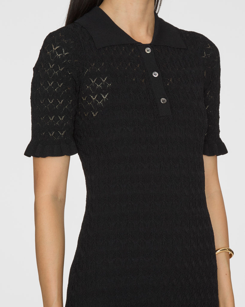 SEA Rue Knit Short Sleeve Midi Dress