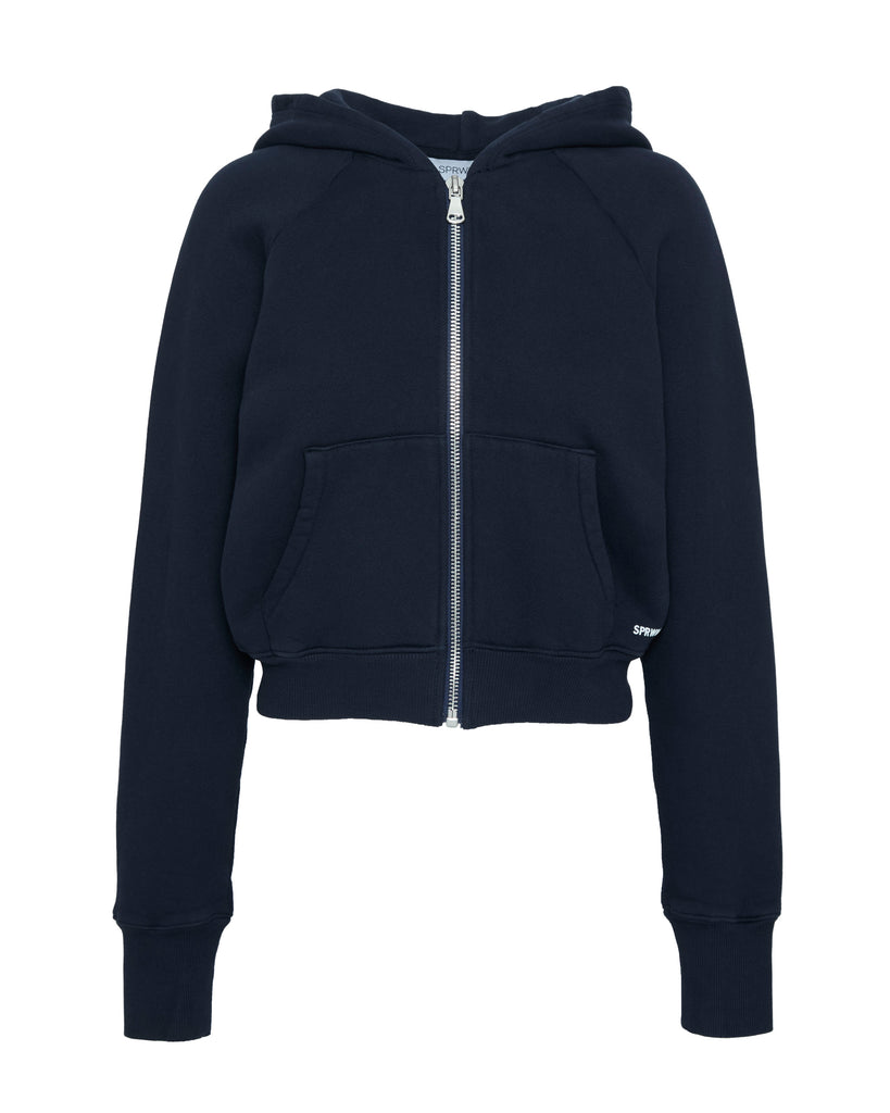 SPRWMN Shrunken Raglan Hoodie in Navy