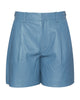 Deep Pleat Trouser Shorts in Chambray Blue - 20% Off Editor's Picks