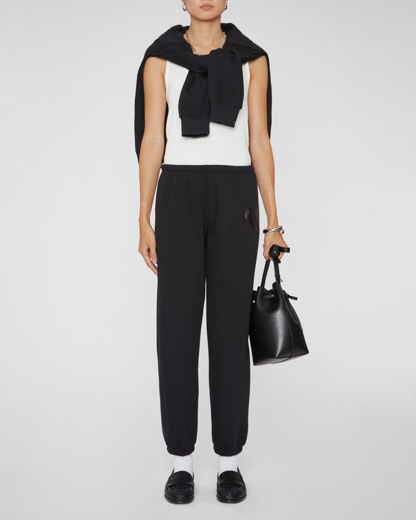 SPRWMN Heart Sweatpants in Black/Black