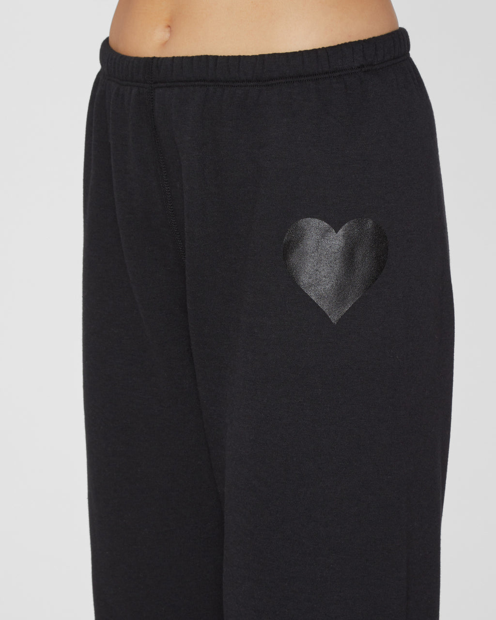 SPRWMN Heart Sweatpants in Black/Black