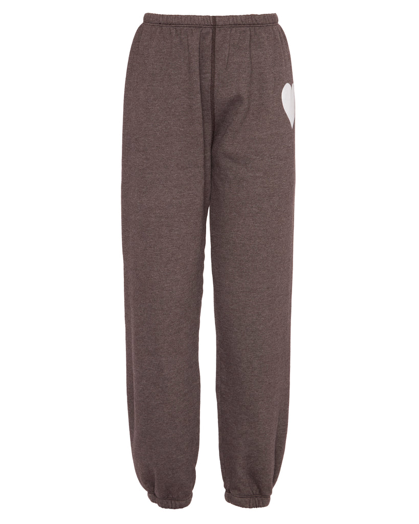 Heart Sweatpant in Heathered Brown