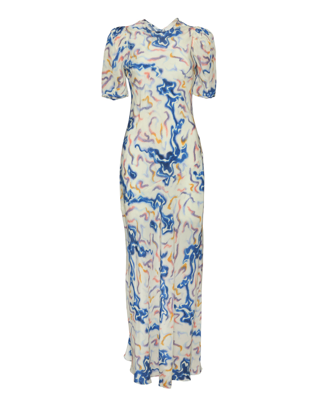 ULLA JOHNSON Samar Short Sleeve Silk Dress