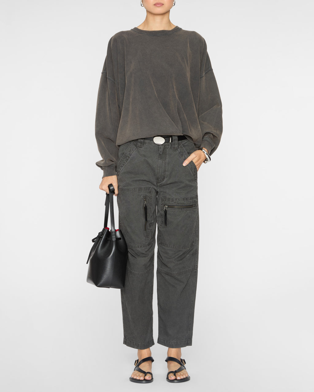 ISABEL MARANT ETOILE Sauria Sweatshirt in Faded Black
