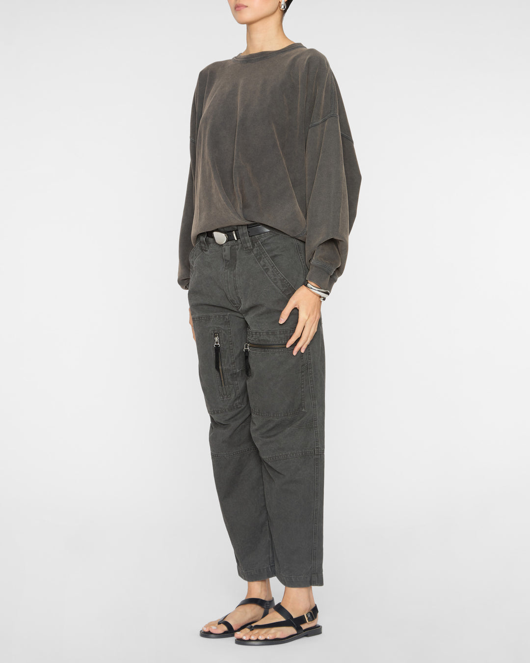 ISABEL MARANT ETOILE Sauria Sweatshirt in Faded Black