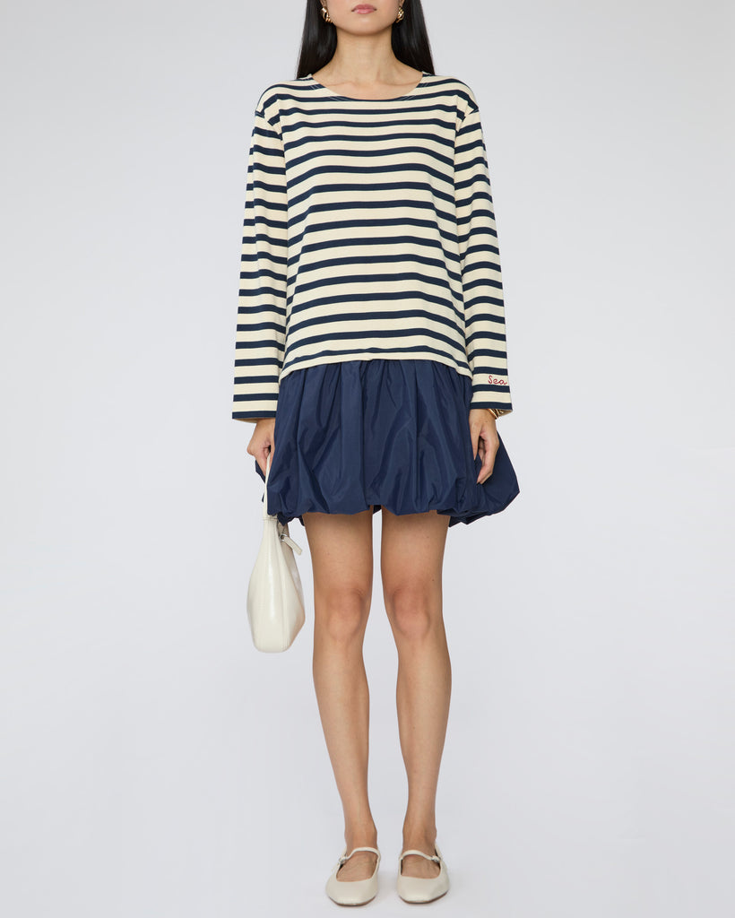 SEA Athena Striped T-Shirt Combo Bubble Dress