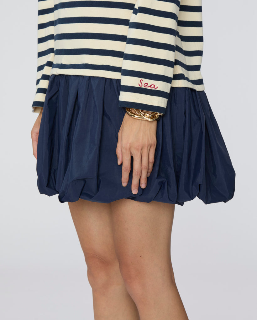 SEA Athena Striped T-Shirt Combo Bubble Dress