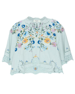 Celia Embroidery Short Sleeve Top