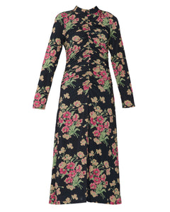 Cornelia Print Long Sleeve Midi Dress