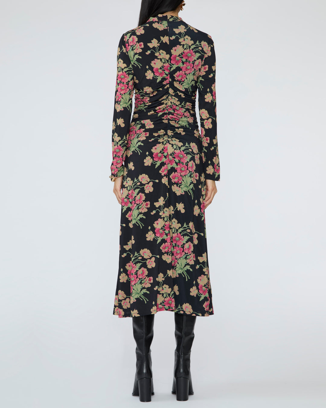 SEA Cornelia Print Long Sleeve Midi Dress