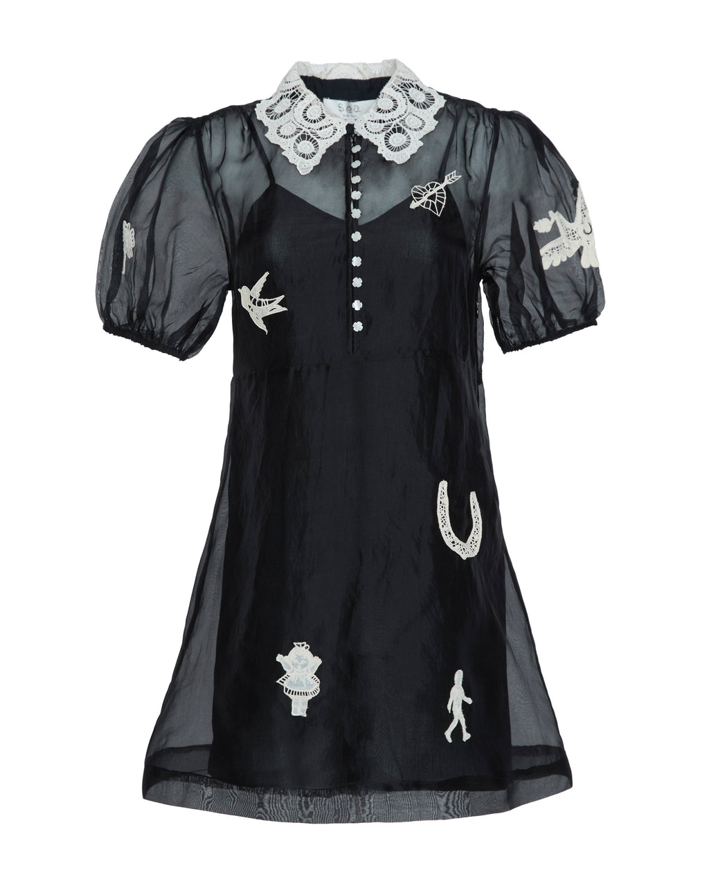 Ellison Solid Puff Sleeve Mini Dress