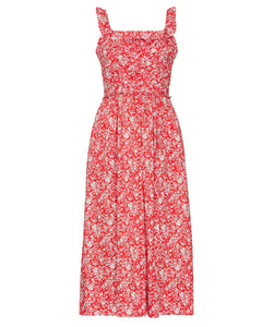Lucille Liberty Print Pleated Midi Dress