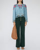 SEA Rosaline Embroidery Long Sleeve Button Up Top