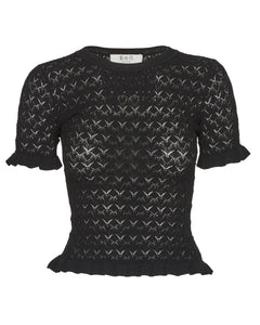 Rue Fine Gauge Knit Short Sleeve Sweater