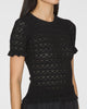 SEA Rue Fine Gauge Knit Short Sleeve Sweater