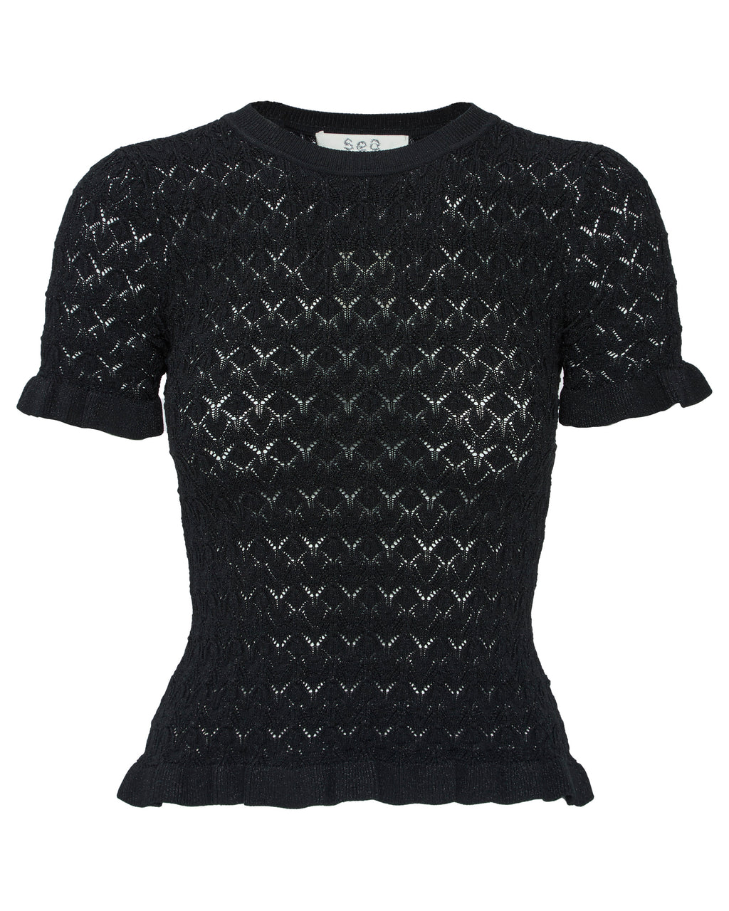SEA Ruby Knit Tee in Black