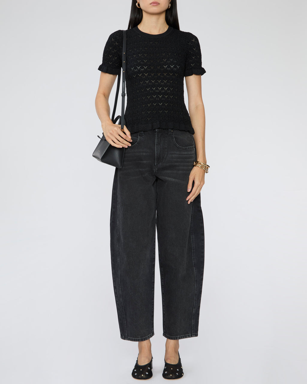 SEA Ruby Knit Tee in Black
