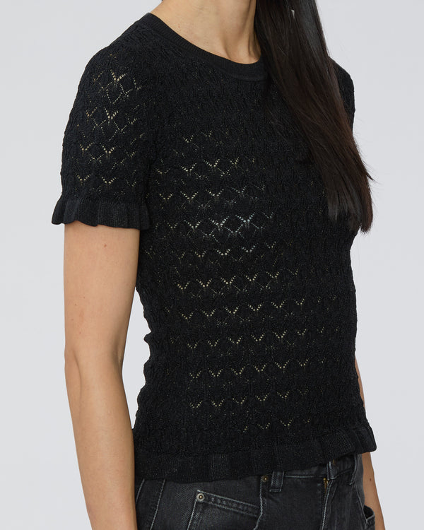 SEA Ruby Knit Tee in Black