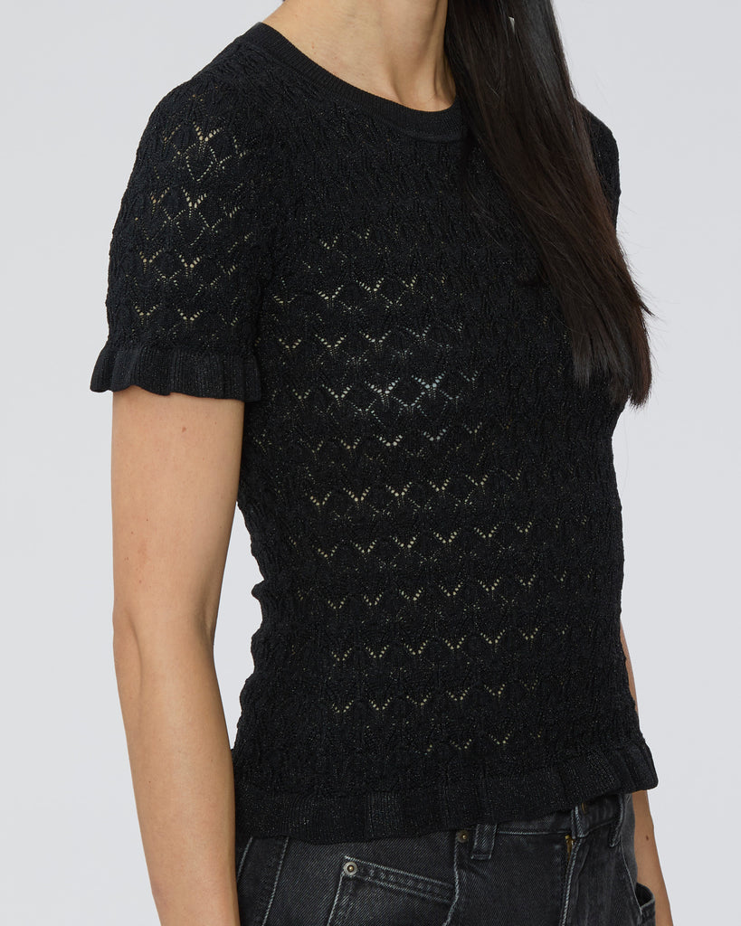 SEA Ruby Knit Tee in Black
