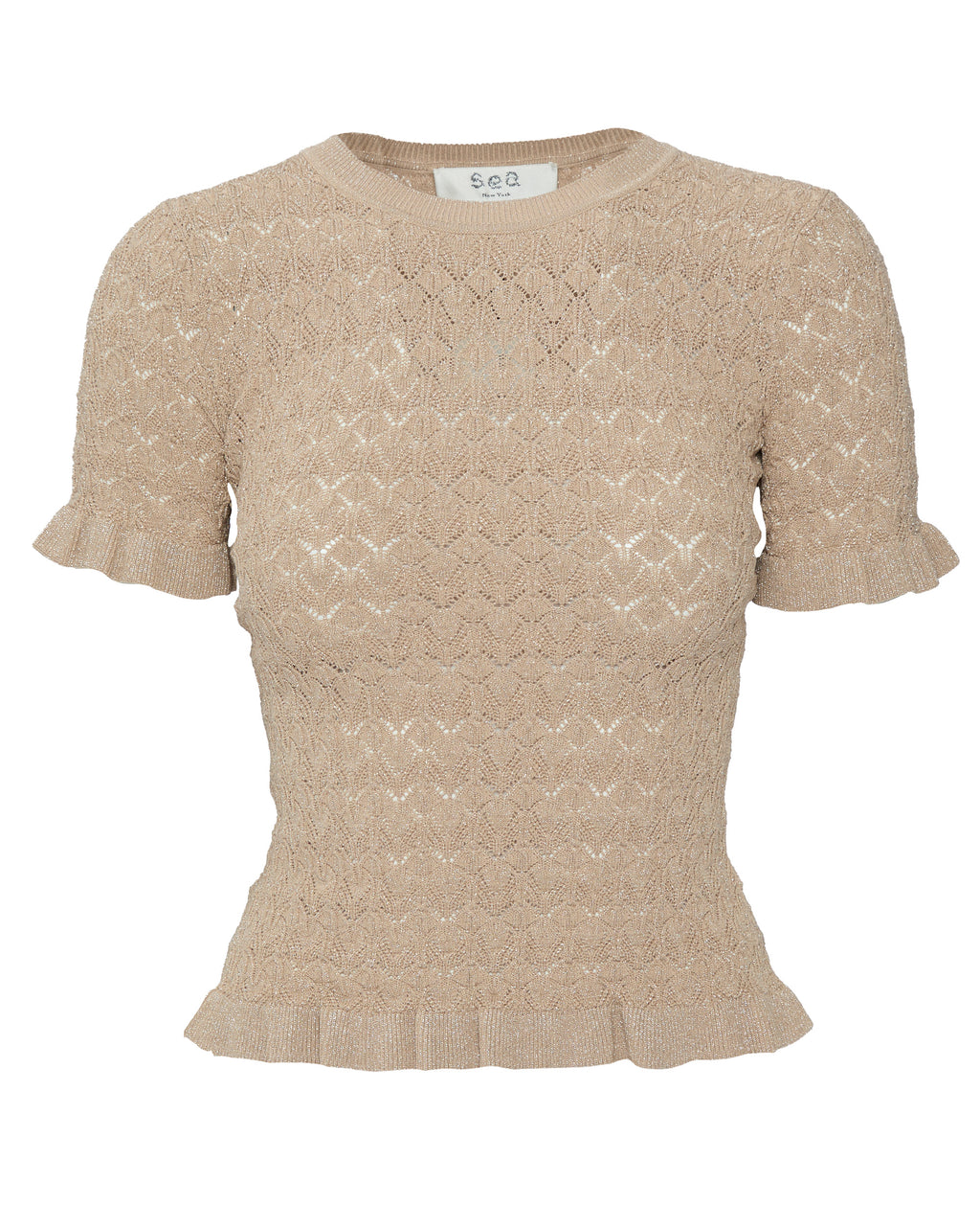 SEA Ruby Knit Tee in Champagne