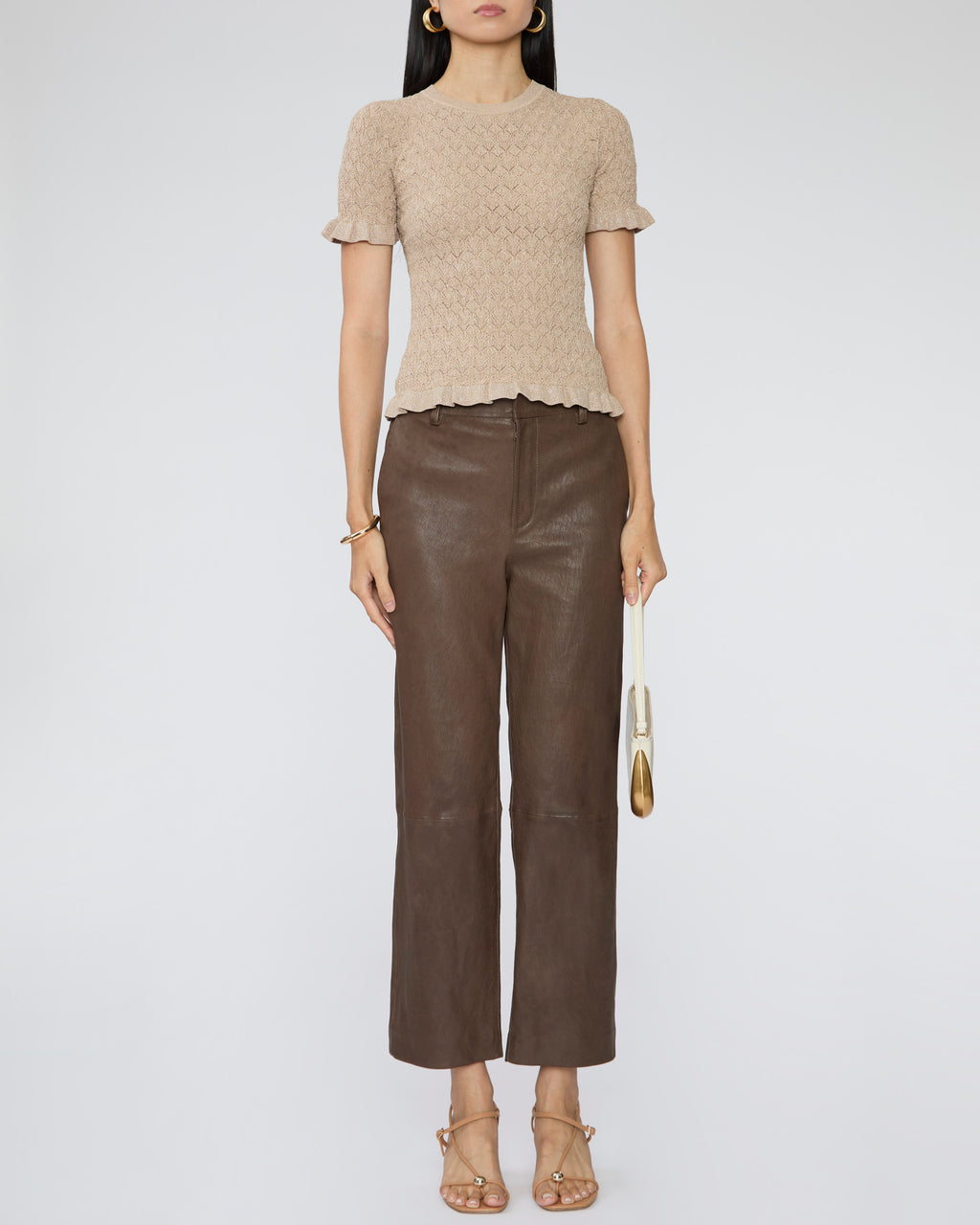 SEA Ruby Knit Tee in Champagne