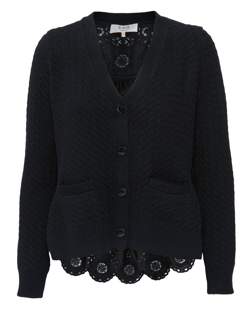 SEA Shanna Lace Long Sleeve Cardigan