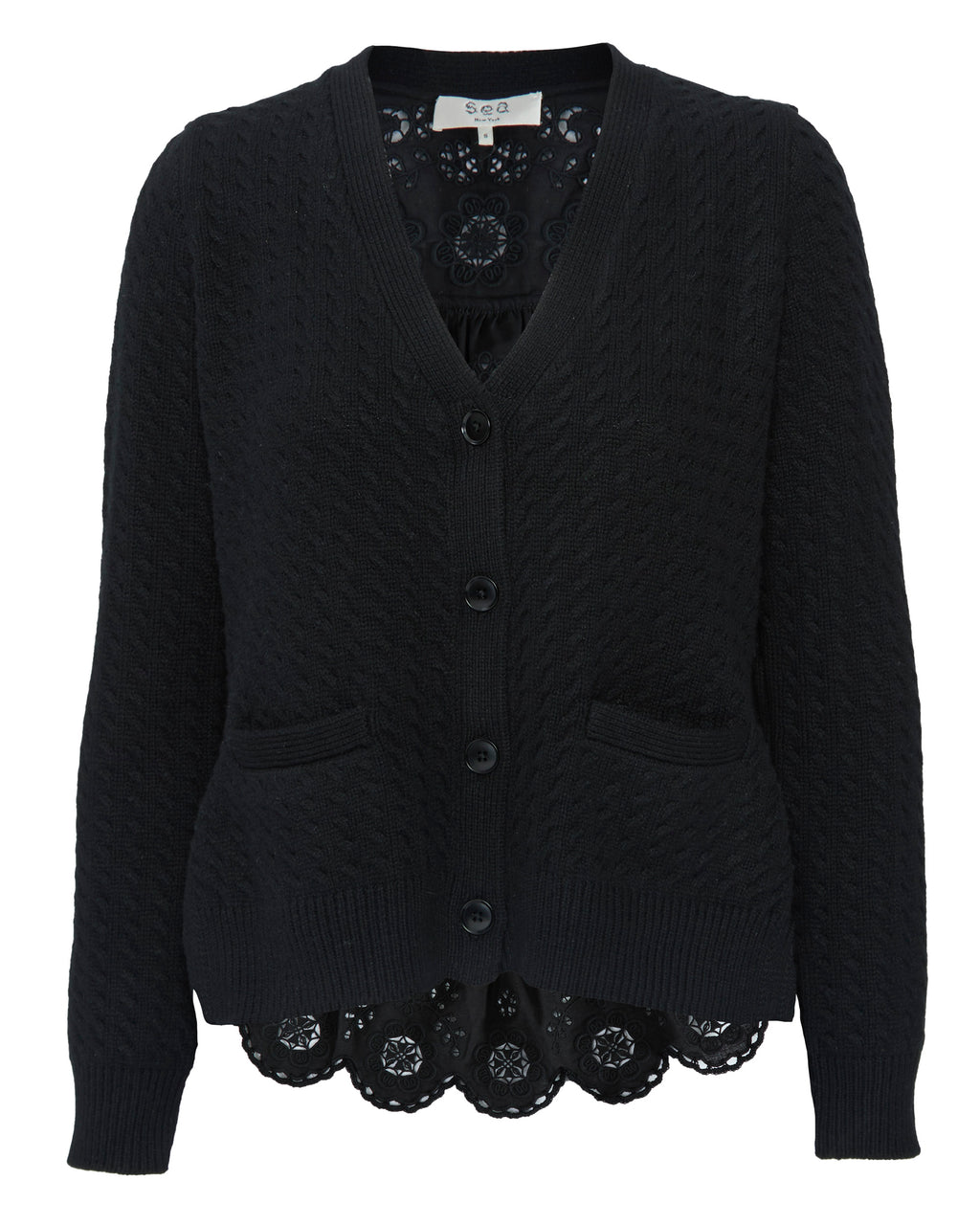 SEA Shanna Lace Long Sleeve Cardigan