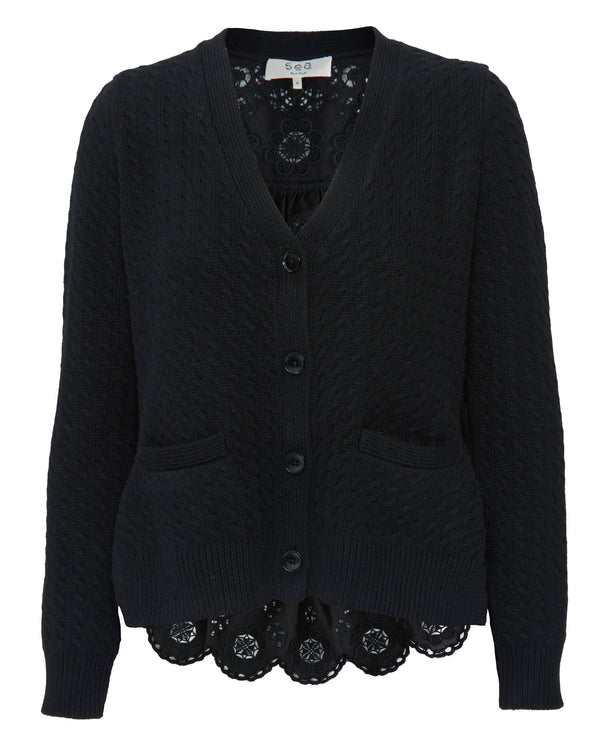 SEA Shanna Lace Long Sleeve Cardigan