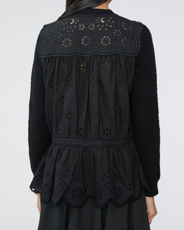 SEA Shanna Lace Long Sleeve Cardigan
