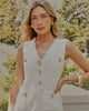 SELF PORTRAIT Cream Sleeveless Boucle Mini Dress