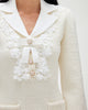 Cream Soft Knit Bow Mini Dress