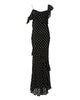 SELF PORTRAIT Black Polka Dot Georgette Maxi Dress