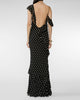 SELF PORTRAIT Black Polka Dot Georgette Maxi Dress
