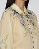SELF PORTRAIT Yellow Floral Organza Blouse