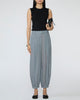TIBI Sheer Wool Gauze Pleated Long Balloon Pant