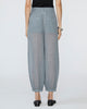 TIBI Sheer Wool Gauze Pleated Long Balloon Pant