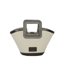 Shirley Mini Bucket in Natural/Espresso