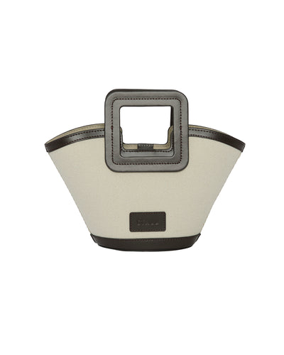 Shirley Mini Bucket in Natural/Espresso