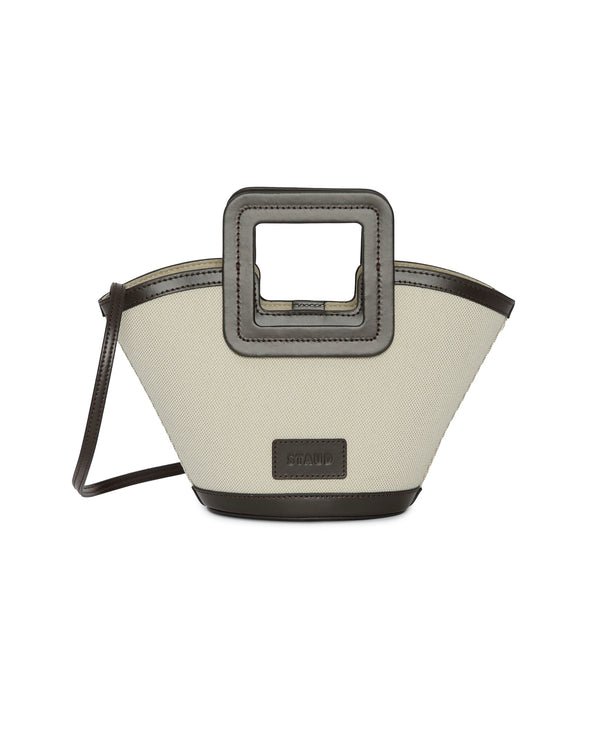 STAUD Shirley Mini Bucket in Natural/Espresso