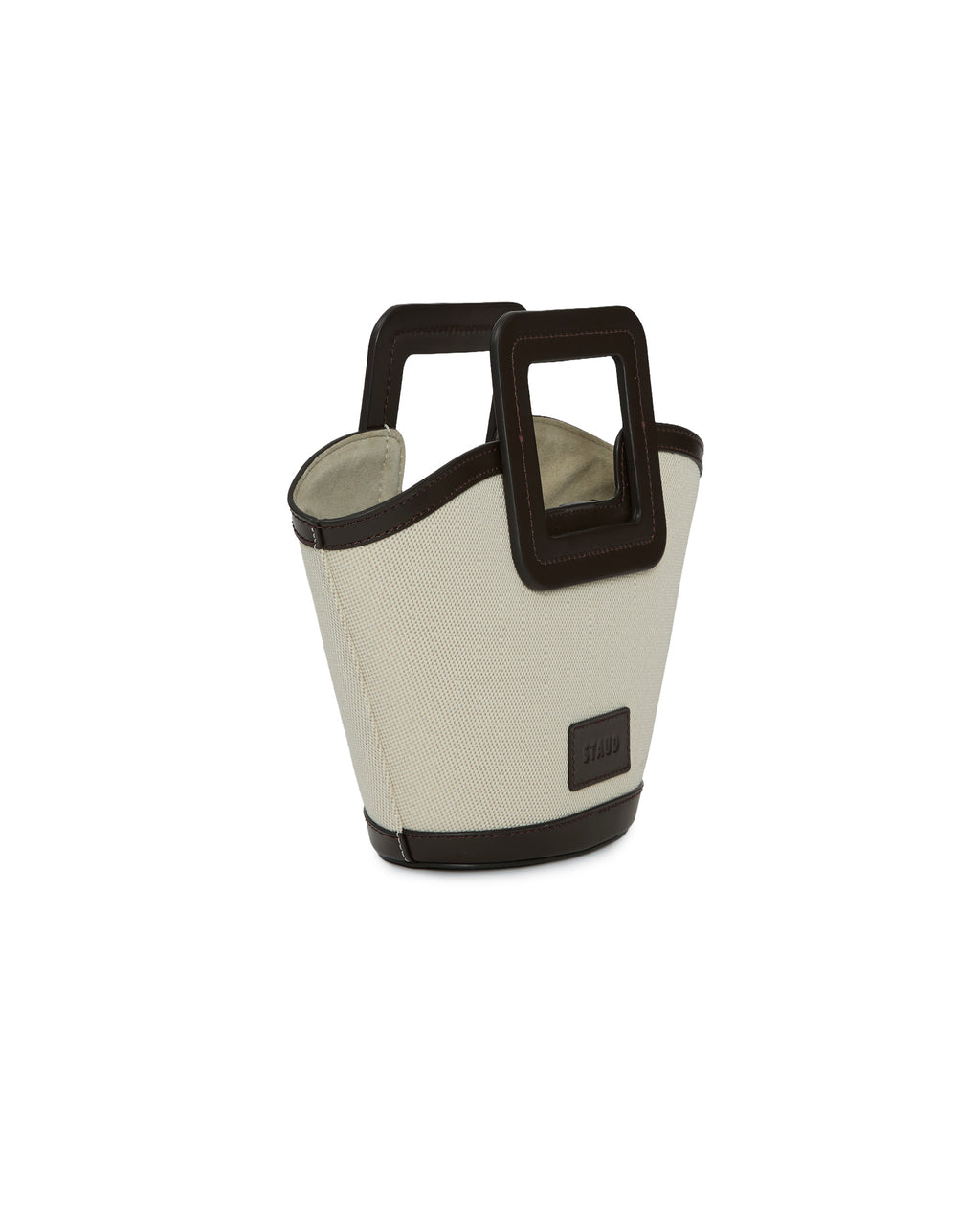 STAUD Shirley Mini Bucket in Natural/Espresso