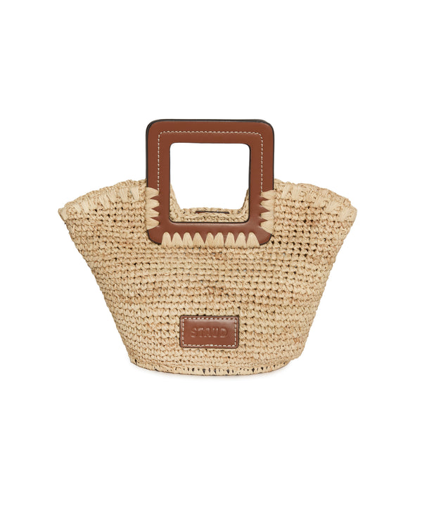 STAUD Shirley Raffia Mini Bucket