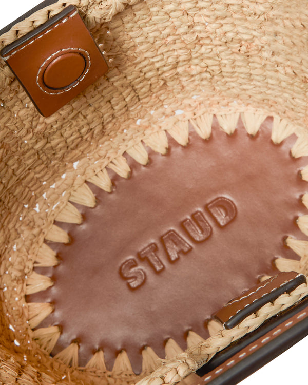 STAUD Shirley Raffia Mini Bucket